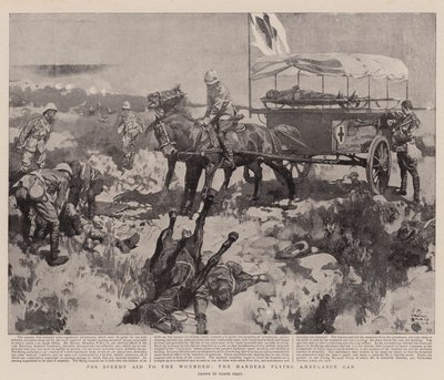For Speedy Aid to the Wounded, the Manders Flying Ambulance Car by Frank Craig